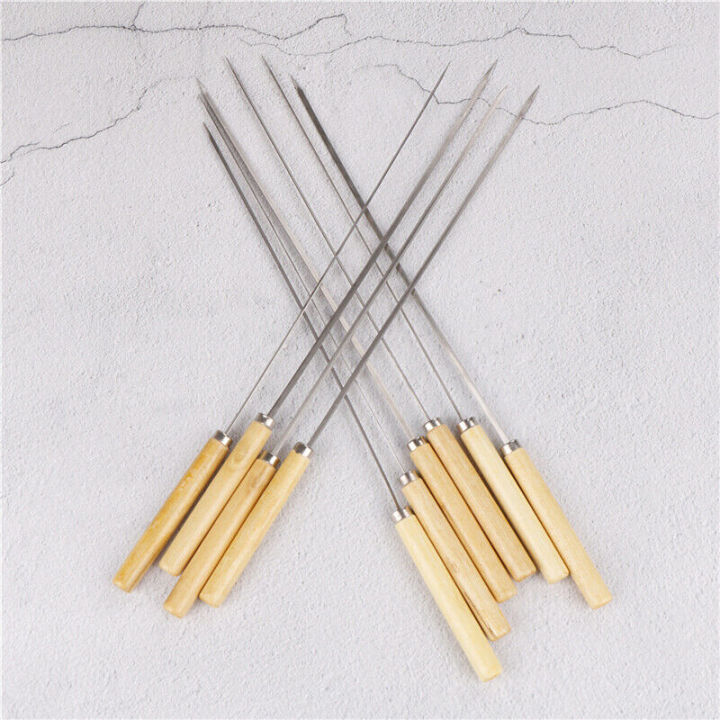 wooden-kebab-flat-metal-skewer-barbecue-stainless