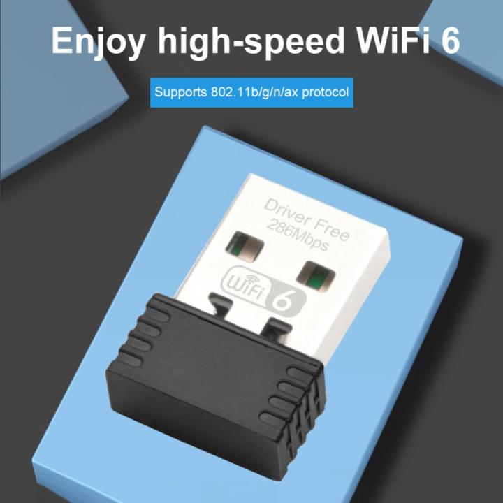 อะแดปเตอร์-wi-fi-ดองเกิล-usb-wifi6-286-8mbps-2-4ghz-ตัวรับสัญญาณ802-11b-g-n-ขวานไร้สายสำหรับพีซีแล็ปท็อป-เดสก์ท็อป