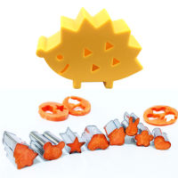 10pcs/set Fruit Cutter Mould Hedgehog Box Design Mini Stainless Steel Molds Cookie Biscuit Cutter Stamp Ham Cookie Tools