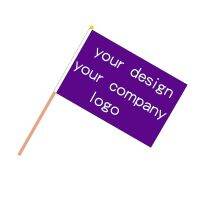 100pcs/ 14*21cm or 20*30cm Hanging flag company logo any design customize flag polyster material custom hand flags