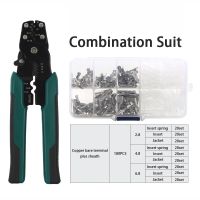 [HOT] 180PCS Boxed Terminal With Crimping Pliers 2.8/4.8/6.3mm Female Male Suit Electrical Wire Connector Cable Splicing Terminals