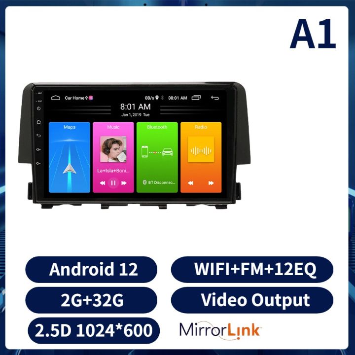 acodo-car-radio-stereo-for-honda-civic-2016-2018-android12-9-ips-touch-screen-gps-navigation-carplay-android-auto-wifi-bt-fm-youtube-car-radio-playe