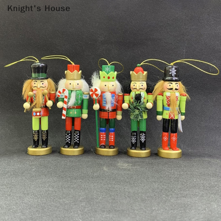 knights-house-12ซม-นัทแครกเกอร์หุ่นกระบอกเครื่องประดับคริสต์มาสเดสก์ท็อปของตกแต่งการ์ตูนวอลนัทวงทหารตุ๊กตานัทแครกเกอร์ขนาดเล็ก