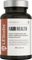 บำรุงเส้นผม * LES Labs * Hair Health, Hair Growth Vitamins for Faster Hair Growth and Improved Strength &amp; Fullness with Keratin, Biotin &amp; MSM, 60 Capsules