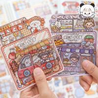 40 Pcs Cute Kawaii Decoration Stickers Little Girls Stickers Cute Animal Food Drink Stickers For Scrapbook Planners Diy Crafts