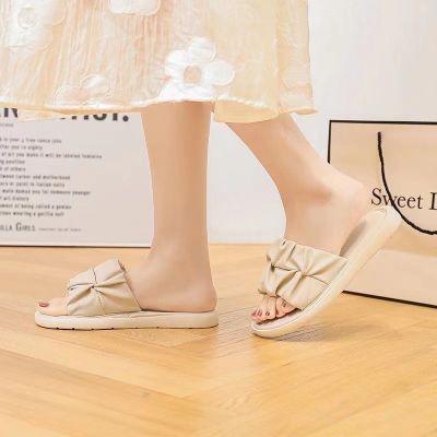 【July】 One-word drag low-heel fashion French style indoor summer and outdoor high-end sandals 2023 new net red all-match flat-bottomed