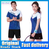 ใหม่ Yonex ชุดแบดมินตันชายและหญิงตรงกับเสื้อแฟชั่นเสื้อกีฬาสำหรับ U Ni แห้งเร็วแขนสั้นกางเกงขาสั้นสูท