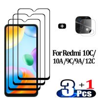 Pelicula ฟิล์มป้องกันหน้าจอกระจกนิรภัยสำหรับด้านหน้า Redmi 10C NFC 12C แดง10 C 9C คริสตัลเทมพลาโด Redmi10c 10A 9A Verre Trempé Redmi 12 C ฟิล์มเลนส์กล้องถ่ายรูป