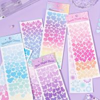 MOHAMM 8 Sheets  Laser Goo Ka Love Sticker for Scrapbooking DIY Decorative Material Collage Journaling Stickers Labels