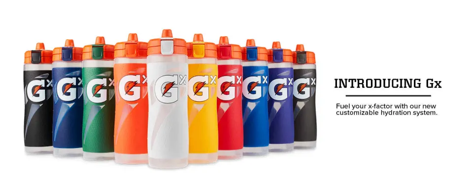 Gatorade Gx Hydration System, Non-Slip Gx Squeeze Bottles & Gx Sports Drink  Concentrate Pods