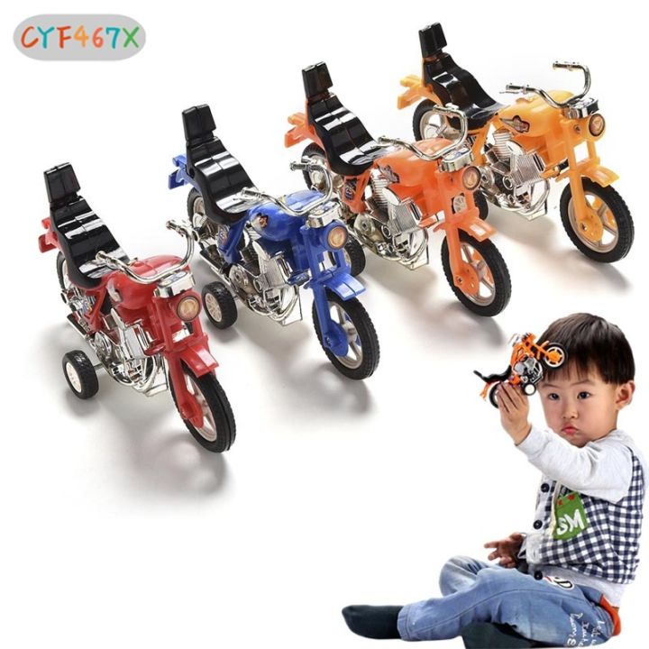 cyf-kids-toys-hotwheels-มอเตอร์ไซค์คันเล็กยานพาหนะของเล่นจำลองน่ารักดึงกลับรถของขวัญสำหรับเด็กผู้ชาย