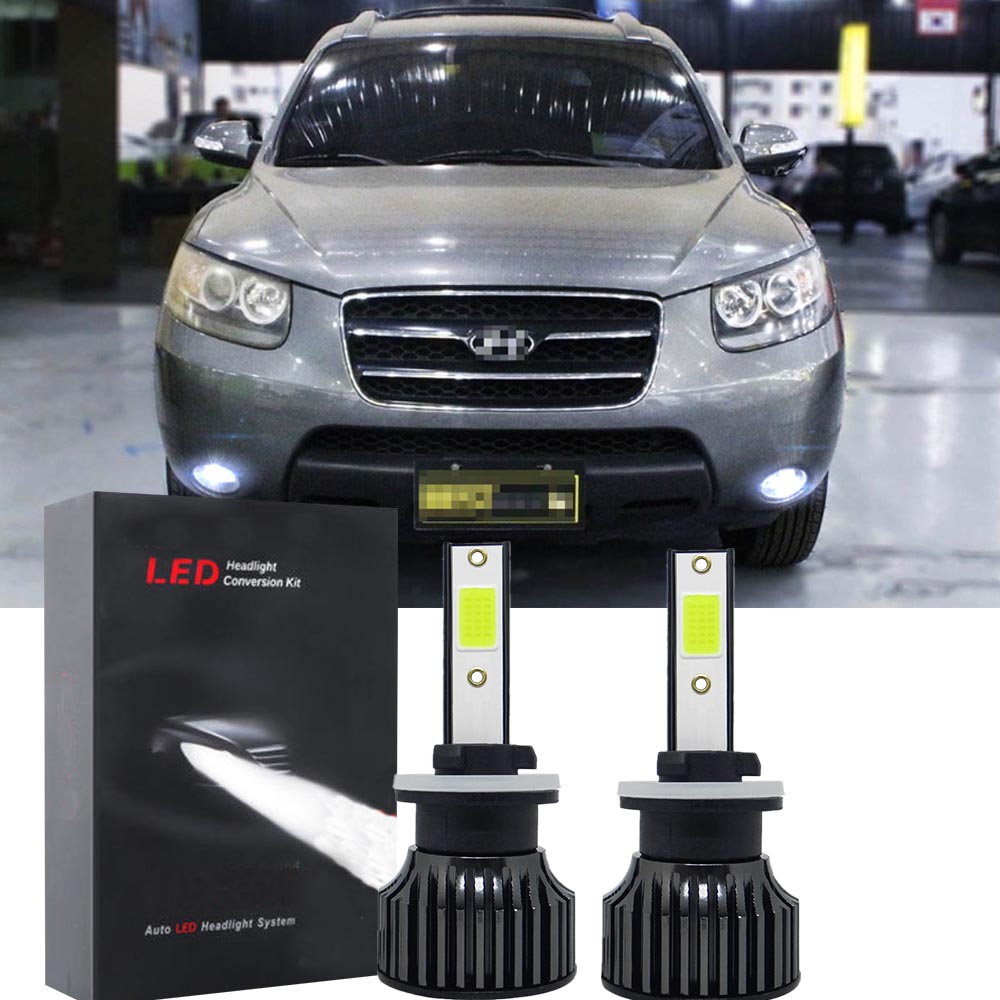 For Hyundai Santa Fe 2007-2009 6000K LED Headlight High Low Beam Fog Light Bulbs