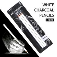 3Pcs White Highlight Sketch Charcoal Pencil Standard Pencil for Sketching Drawing Pencils Set Art Painting Supplies