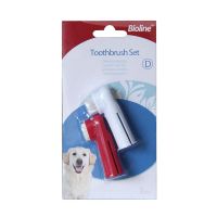 แปรงสีฟันสุนัข แปรงสีฟันแมว แบบสวมนิ้ว Bioline แปรงสีฟันสวมนิ้ว 2อัน(B2056)