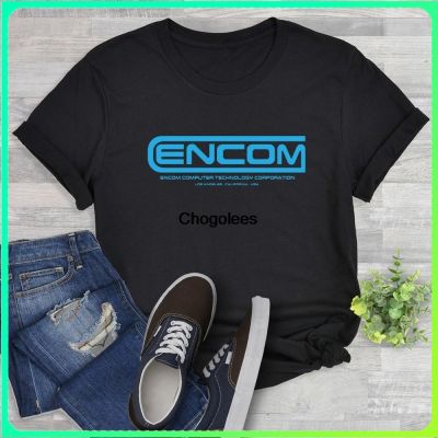 Encom เสื้อยืดลําลอง แขนสั้น พิมพ์ลาย Tron Legacy สไตล์เรโทร สําหรับผู้ชาย  62GY