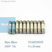 ◈✹❉ 10 pieces 250V 5A Slow Blow 5x20mm Ceramic Tube Fuses