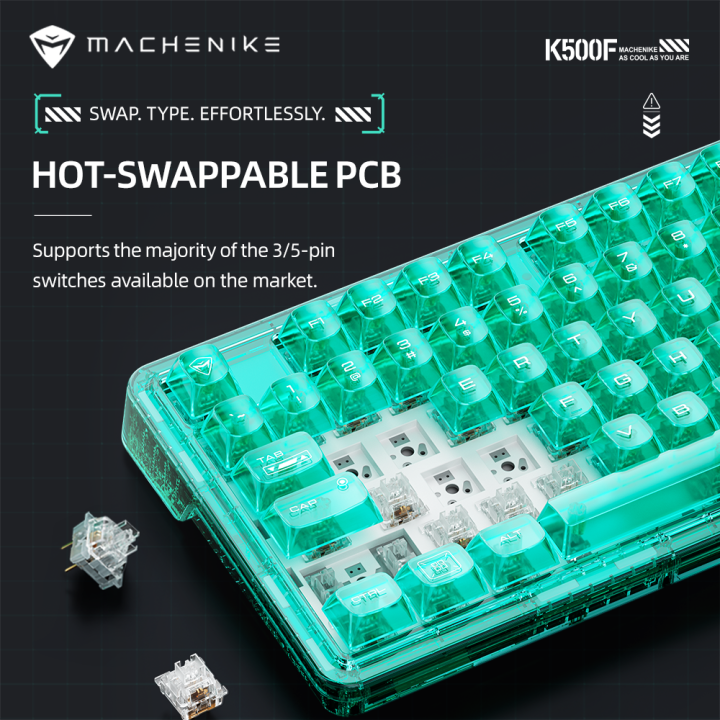 machenike-k500f-คีย์บอร์ดกลแบบใส-gasket-mount-80-81-คีย์ฟอร์มแฟกเตอร์-rgb-backlit-แบบถอดเปลี่ยนได้-ลดเสียงรบกวน-คีย์บอร์ดเกมแบบมีสาย-mechanical-keyboard