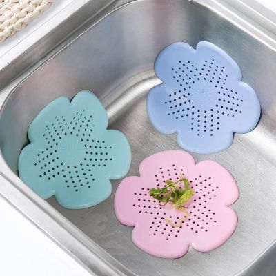 1 Pcs Flower Silicone Kitchen Sink Strainer Shower Drain Hair Trap Hair Catcher Bath Tub Protector Drain Cover for Floor Laundry  by Hs2023