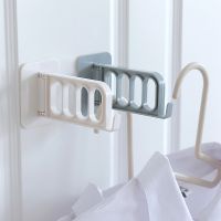 【YF】 Non-Marking Plastic Hanger Hook Wall-Mounted Clothes Storage Rack Wall Multi-Function Folding Sticky Organization Holder