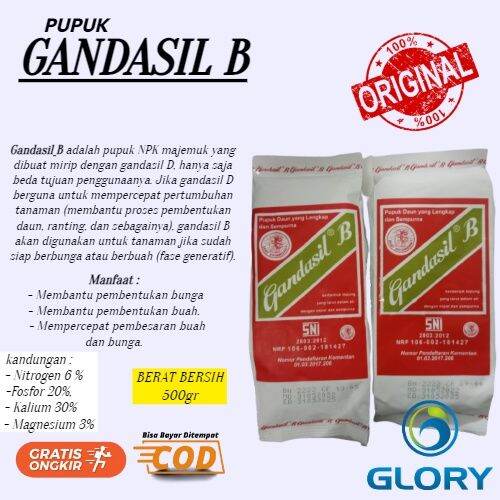 Pupuk Gandasil B 500 Gram Atau Obat Penyubur Pelebat Dan Perangsang ...