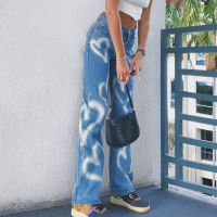 90S Aesthetic Harajuku Y2K WomenS Jeans High Waist Vintage Blue Brown Stacked Trousers For Girls 2021 Spring Autumn