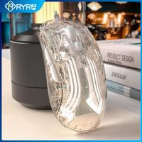 ZZOOI RYRA Gaming Transparent Mouse Wireless Wired Bluetooth Mouse Mute With 6400DPI RGB LED Backlight Silent Mice For Desktop Laptop