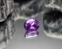 พลอยอเมทิสต์ (Amethyst) "อัญมณีแห่งความรัก ความสงบ" น้ำหนัก 1.18 ct ขนาด 5.8x4.5x7.9 mm. พลอยแท้ 100% เนื้อดี ราคาถูก