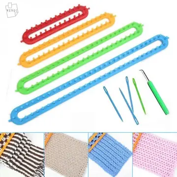 Set of 4 Knitting Looms Plastic Circular Handwork Craft Kit Tool Weaving  Tool Crochet Kit Sweater Scarf Hat Maker