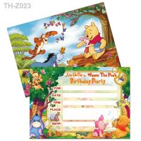 △❖☾ 10pcs/set Winnie The Pooh Cartoon Invitation Card Baby Shower Party Decorations Boys Girls Favors Happy Birthday Party Supplies