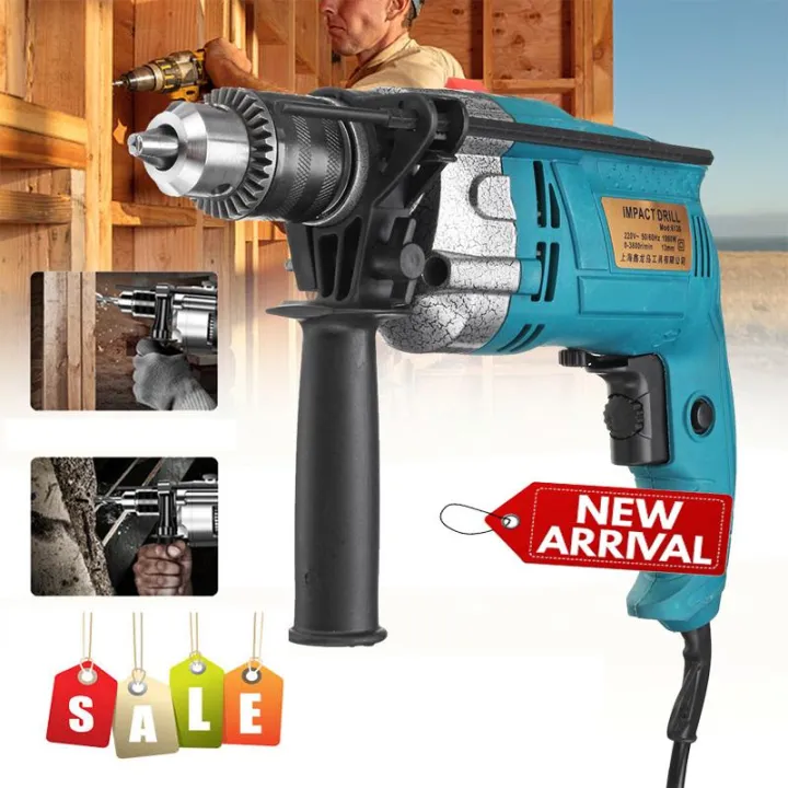 Green Metal.Wood Working 1980W Electric Hand Tool 32Pcs Drill Set