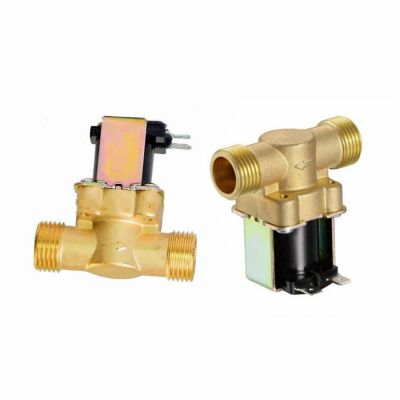 1PCS G1/2 Brass electric solenoid valve N/C 12v 24v 220v Water Air Inlet Flow Switch for solar water heater valve Valves