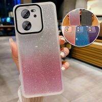 เคสนิ่มสำหรับ Xiaomi Mi 13T Pro 5G 13TPro Mi13T Xiaomi13T 2023เคสมันเงาไล่ระดับสีเคสโทรศัพท์น่ารักแบบเคสแบบแฟชั่นพร้อมกระเป๋าใส่กล้อง