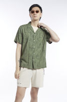 ESP เสื้อเชิ้ตแขนสั้นเฟรนช์ชี่ ผู้ชาย สีเขียว | Short Sleeve Frenchie Shirt | 3774