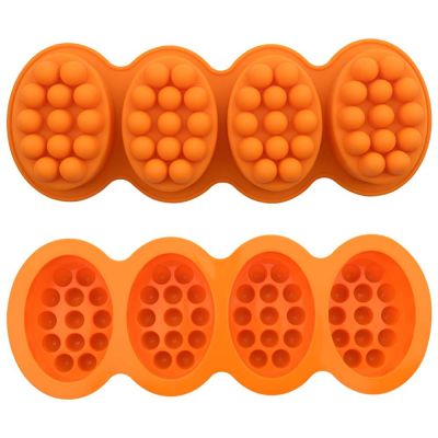 GL-แม่พิมพ์ ซิลิโคน สำหรับทำ สบู่ นวดตัว 4 ช่อง ใหญ่ (คละสี) 4 Body massage soap silicone mold