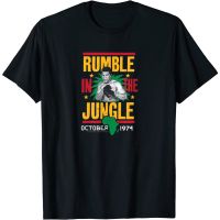 ผ้าฝ้ายแท้Muhammad Ali เสื้อยืดแขนสั้น พิมพ์ลาย Rumble In The Jungle แฟชั่นสําหรับผู้ชาย และผู้หญิงS-4XL  IC2M