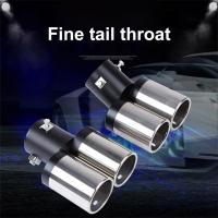 Car Exhaust Dual Outlet Muffler Silencer Stainless steel Universal Car Exhaust ncer tail car modification supplies