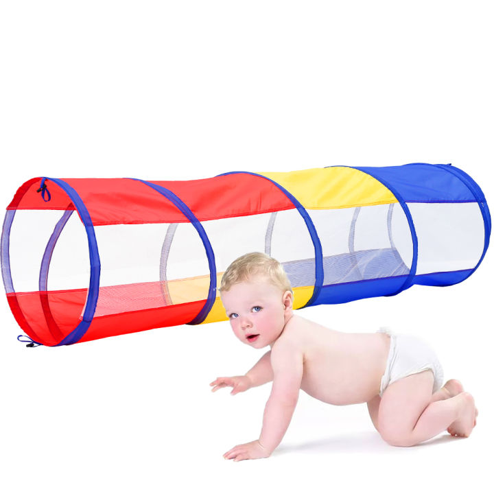 แบบพกพาทารกคลานอุโมงค์หลอดทารกพับเล่นเต็นท์ของเล่นในร่มกลางแจ้ง-playhouse-สวนเกมเด็กเล่นในร่มเกมสนุกของเล่นกลางแจ้ง