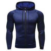 Hooded Fitness Sport Jacket Coat Men Quick Dry Running Jacket Zipper Hoody Sweatshirt Sportswear Gym Hoodies Training Clothing