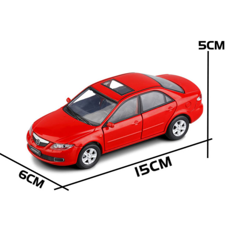 ใหม่132-2008มาสด้า6ล้อแม็กรถคลาสสิกรุ่น-die-cast-ของเล่นโลหะยานพาหนะ6ประตู-opend-จำลองร่างกายดึงกลับของเล่นเด็ก