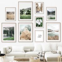 【cw】 Reed Mountain Quote Lake Wall Canvas Painting Posters and Prints Pictures for Room