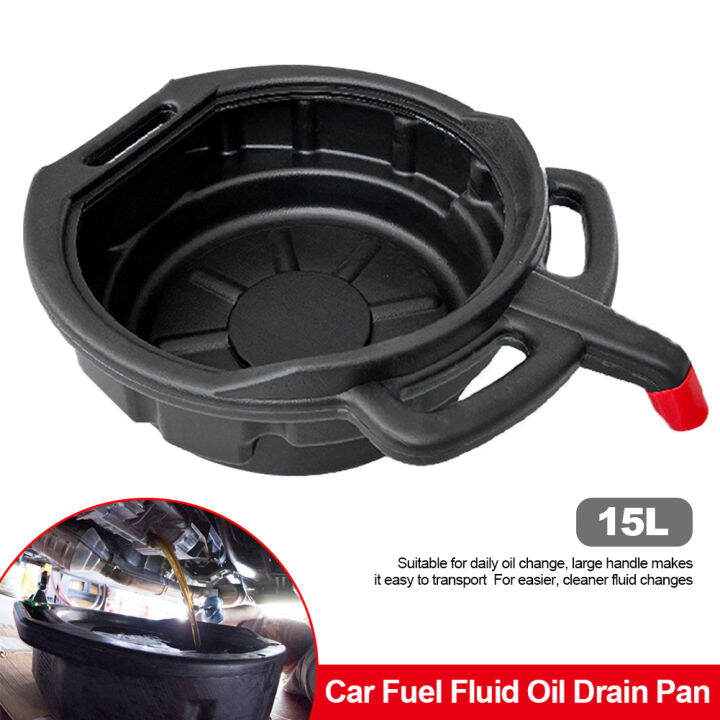 MotorPark 15L Car Fuel Fluid Oil Drain Pan Wast Engine Oil Collector