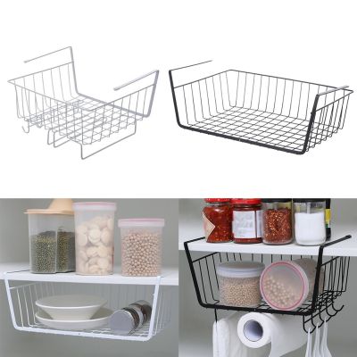 Hanging Under Shelf Storage Iron Cabinet Closet Desk Home Kitchen Hanging Mesh Basket Wire Bookcase Shelf Block Rack Organizer