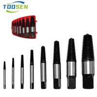 5/6/8Pcs Damaged Screw Extractor High Carbon Steel Damaged Screw Bolts Broken Thread Remover Drill Bit Hand Tool Box Kit