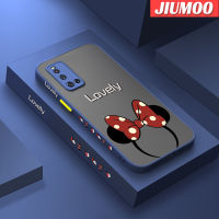 เคส JIUMOO สำหรับ VIVO V19 V19 Neo V19G การ์ตูนที่คาดศีรษะน่ารักบางมีน้ำค้างแข็งโปร่งใสแข็งขอบสี่เหลี่ยมกันกระแทกรูปแบบปลอกซิลิโคนคลุมทั้งหมดป้องกัน Softcase