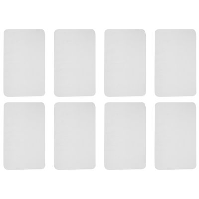 Set of 8 Transparent Place Mats Washable White Dining Table Place Mat Plastic Non-Slip Anti-Fouling Heat Resistant