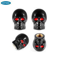 4 ชิ้น/เซ็ต Universal รถ Skull สไตล์ Antirust ทองแดง Core รถจักรยานยนต์จักรยานรถล้อยางยางวาล์ว Stem Caps-dfgsrertersd