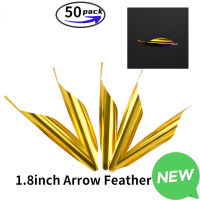 1กระเป๋า (50ชิ้น) 1.8นิ้ว Arrow Feather 8สียาง Feather DIY เครื่องมือสำหรับ Recurve Compound Bow อุปกรณ์ถ่ายภาพ