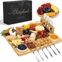 【จัดส่งในไทย】Charcuterie Boards Gift Set: Large Charcuterie Board Set, Bamboo Cheese Board Set43*33*2.2cm