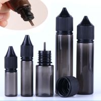 30PCS 30-120ml Black Plastic Squeezable Bottles Tamper Proof Cap Empty Drop Water Bottle Juice Essential Oil Sample Containers Travel Size Bottles Con