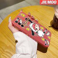 JIUMOO เคสสำหรับ Realme Q3 Pro X7 MAx,เคสโทรศัพท์นิ่มลายขอบซิลิโคนการ์ตูนน่ารักลาย Pochacco Square ของแท้คลุมทั้งหมดตัวปกป้องกล้องถ่ายรูปเลนส์เคสฝาหลังกรอบ